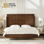 سرير مودرن بتصميم ظهر مرتفع فخم