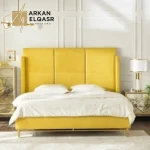 سرير مودرن بتصميم ظهر مرتفع فخم