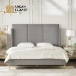 سرير مودرن بتصميم ظهر مرتفع فخم