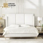 سرير مودرن بتصميم ظهر مرتفع فخم