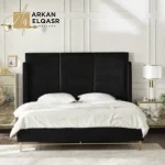 سرير مودرن بتصميم ظهر مرتفع فخم