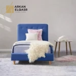 سرير أطفال مفرد مبطن بتصميم أنيق