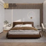 سرير بتصميم ظهر مريح و فخم