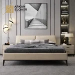 سرير نوم جلد بتصميم فاخر