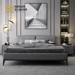 سرير نوم جلد بتصميم فاخر