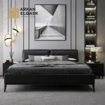 سرير نوم جلد بتصميم فاخر