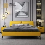 سرير نوم جلد بتصميم فاخر