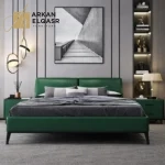 سرير نوم جلد بتصميم فاخر