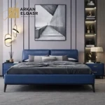 سرير نوم جلد بتصميم فاخر