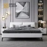 سرير نوم جلد بتصميم فاخر