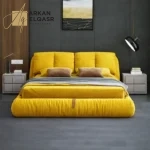 سرير نوم فاخر شيك مع 2 طاولة جانبية