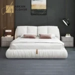 سرير نوم فاخر شيك مع 2 طاولة جانبية