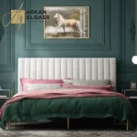 سرير نوم مخمل متوفر بالوان متعددة