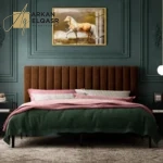 سرير نوم مخمل متوفر بالوان متعددة