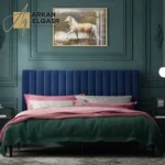 سرير نوم مخمل متوفر بالوان متعددة