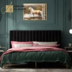 سرير نوم مخمل متوفر بالوان متعددة