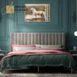 سرير نوم مخمل متوفر بالوان متعددة