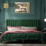 سرير نوم مخمل متوفر بالوان متعددة