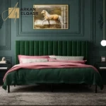 سرير نوم مخمل متوفر بالوان متعددة