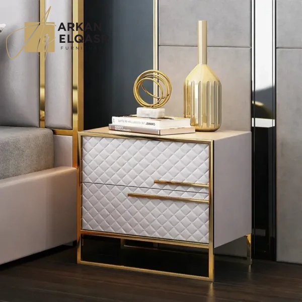 طاولة سرير جانبية بتصميم ايطالي على طراز الدايموند