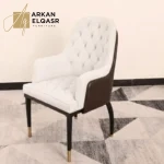 طاولة طعام رخام فاخرة بتصميم اسبانى مع كراسي