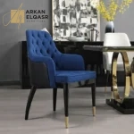 طاولة طعام رخام فاخرة بتصميم اسبانى مع كراسي