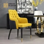 طاولة طعام رخام فاخرة بتصميم اسبانى مع كراسي