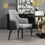 طاولة طعام رخام فاخرة بتصميم اسبانى مع كراسي