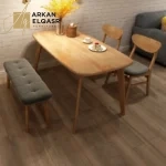 طاولة و 2 كرسي ومقعد طويل