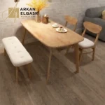 طاولة و 2 كرسي ومقعد طويل