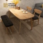 طاولة و 2 كرسي ومقعد طويل