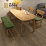 طاولة و 2 كرسي ومقعد طويل