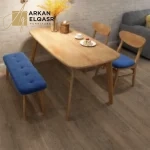 طاولة و 2 كرسي ومقعد طويل