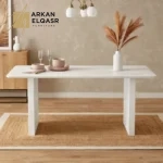 طاولة سفرة ذات ستة مقاعد ولمسة فريدة