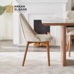 طاولة طعام ٨ كراسي وسطح من الرخام