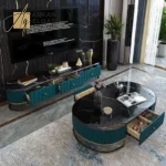 طقم طاولة مجلس مع طاولة تلقزيون