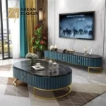 طقم طاولة مجلس مع طاولة تلقزيون