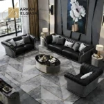 طقم كنب مميز بتصميم أنيق وراحة فائقة