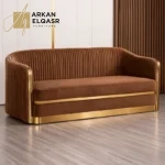 طقم كنب بلمسة ذهبية فاخرة