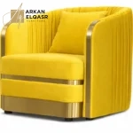 طقم كنب بلمسة ذهبية فاخرة