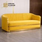 طقم كنب بلمسة ذهبية فاخرة