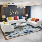 طقم كنب جلوس فاخر بتصميم بسيط وراقي