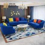 طقم كنب جلوس فاخر بتصميم بسيط وراقي