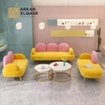 طقم كنب مودرن بتصميم سحابي مميز