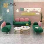 طقم كنب مودرن بتصميم سحابي مميز