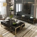 طقم طاولات تلفزيون وقهوة فاخرة