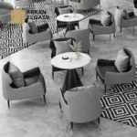 طقم كراسي وطاولة مخصص للكافيهات