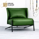 كرسي مفرد فاخر مصمم بأرقى خامات الجلد الإيطالي