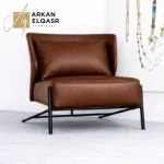 كرسي مفرد فاخر مصمم بأرقى خامات الجلد الإيطالي