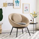 كرسى دائري مريح بهيكل معدني قوي